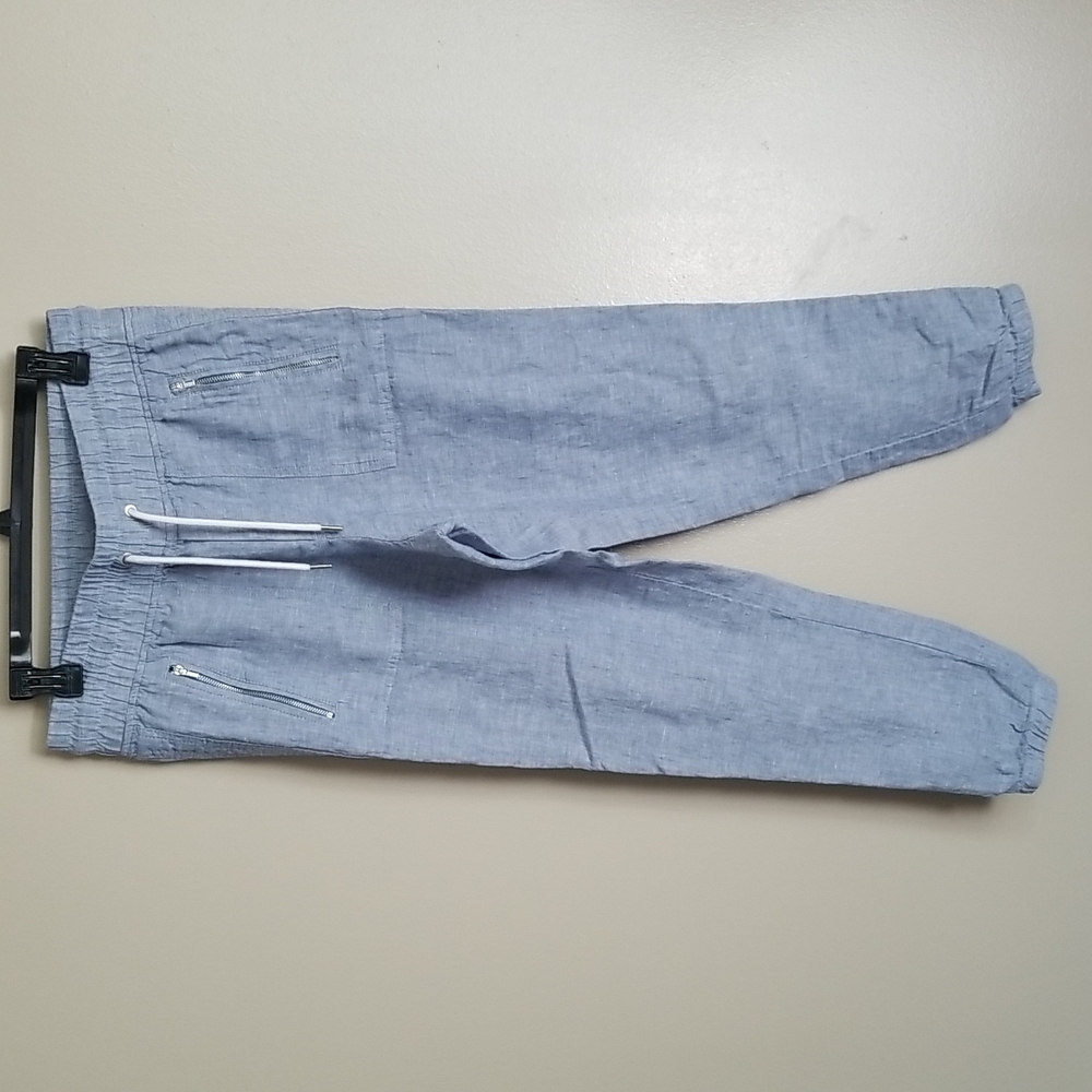 Athleta Blue Cabo Linen Joggers